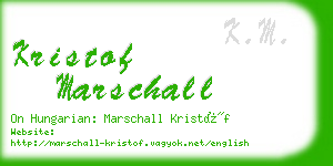 kristof marschall business card